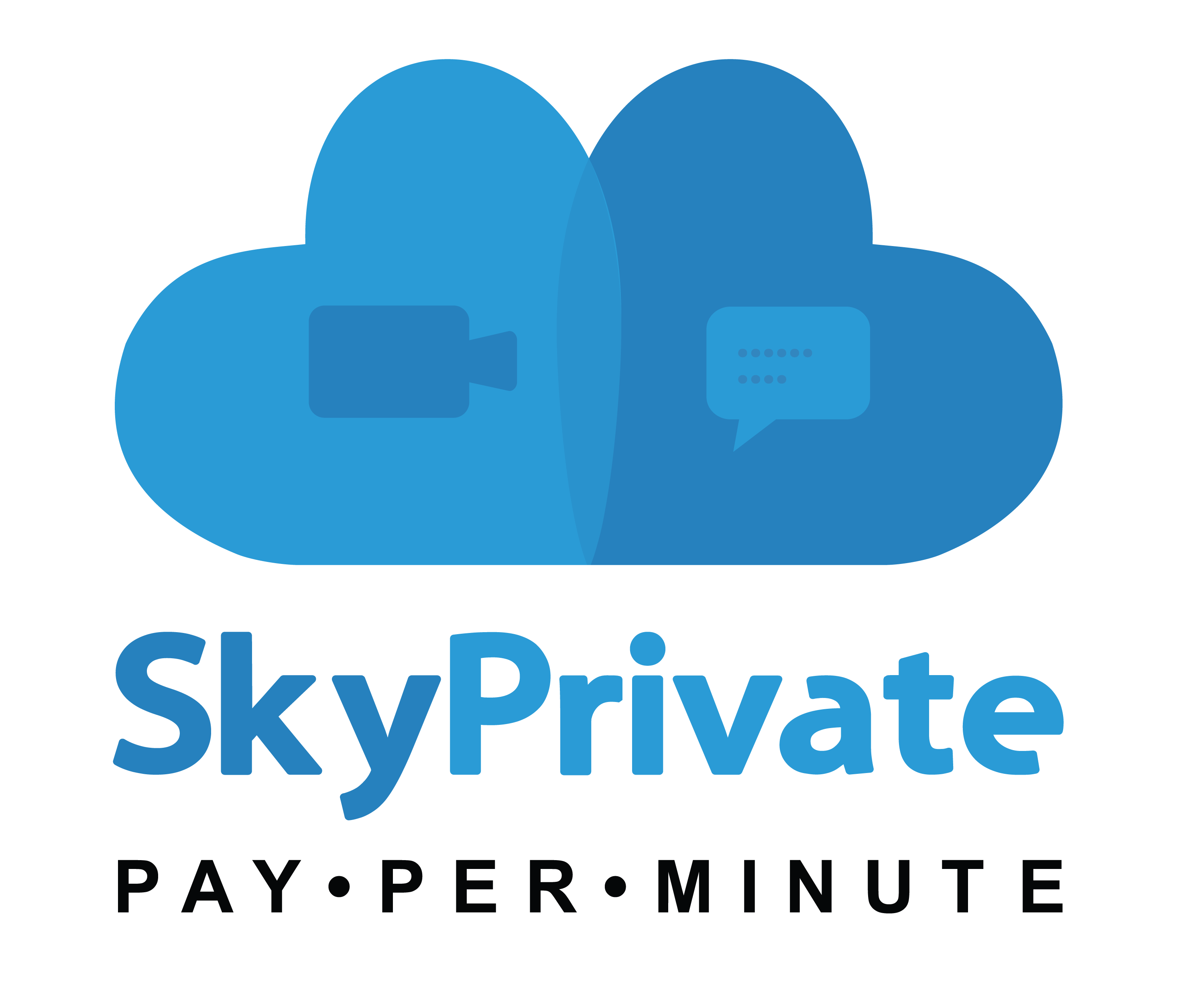 SkyPrivate Logos Vertical Transparent